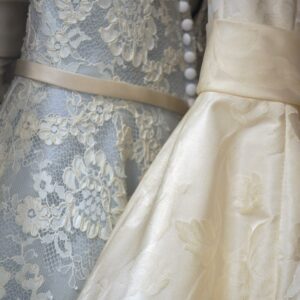 white and beige floral textiles